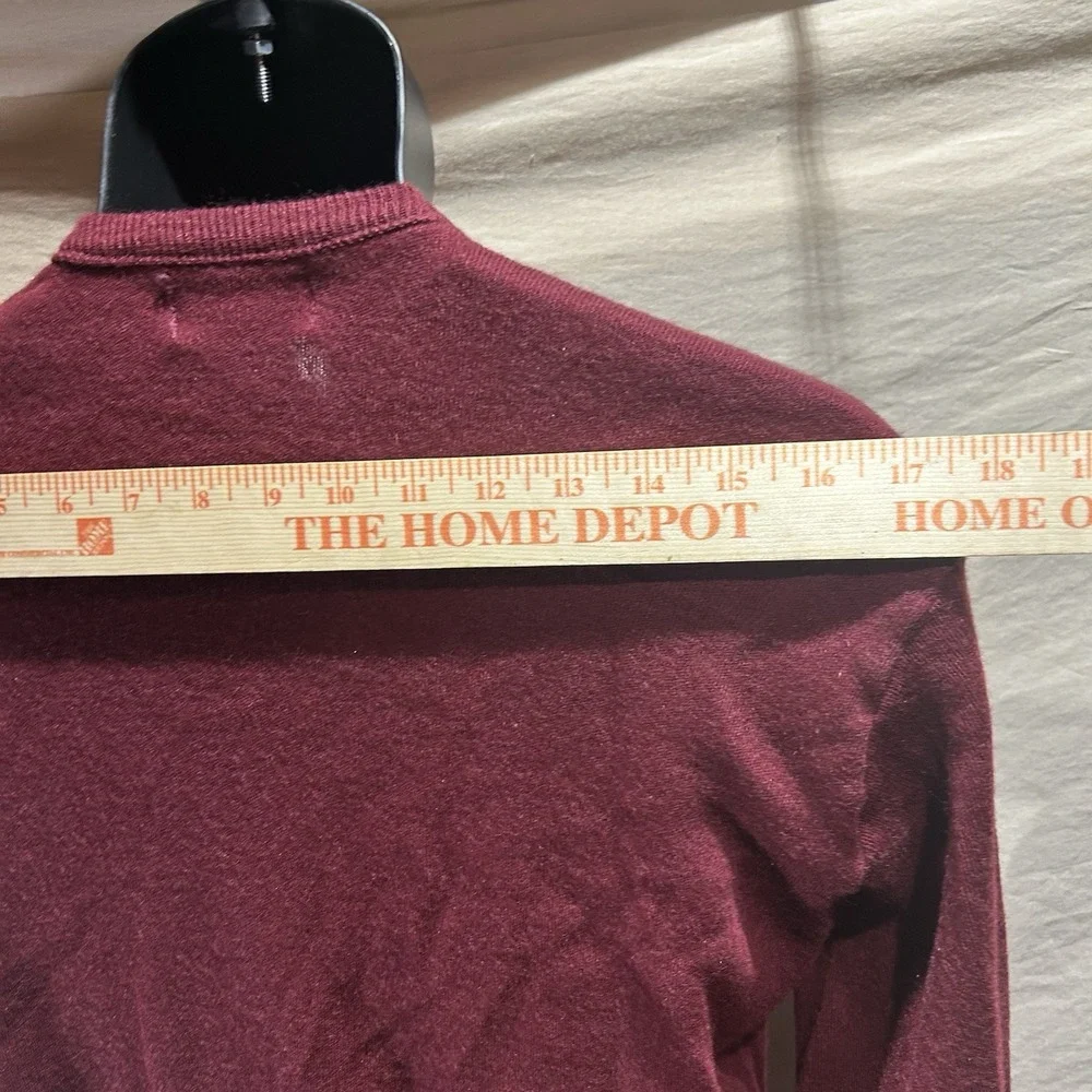 Vintage Garan V-Neck Sweater Mens M Burgundy Maroon USA 90s Retro